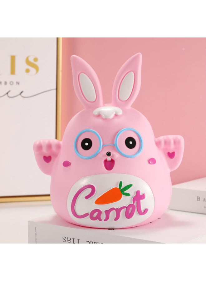 2023 Piggy Bank Large Anti-fall Children Boys Girls Year Gift Rabbit Piggy Bank Piggy Bank-Color:Small White Carrot Rabbit (available)  - Image 2