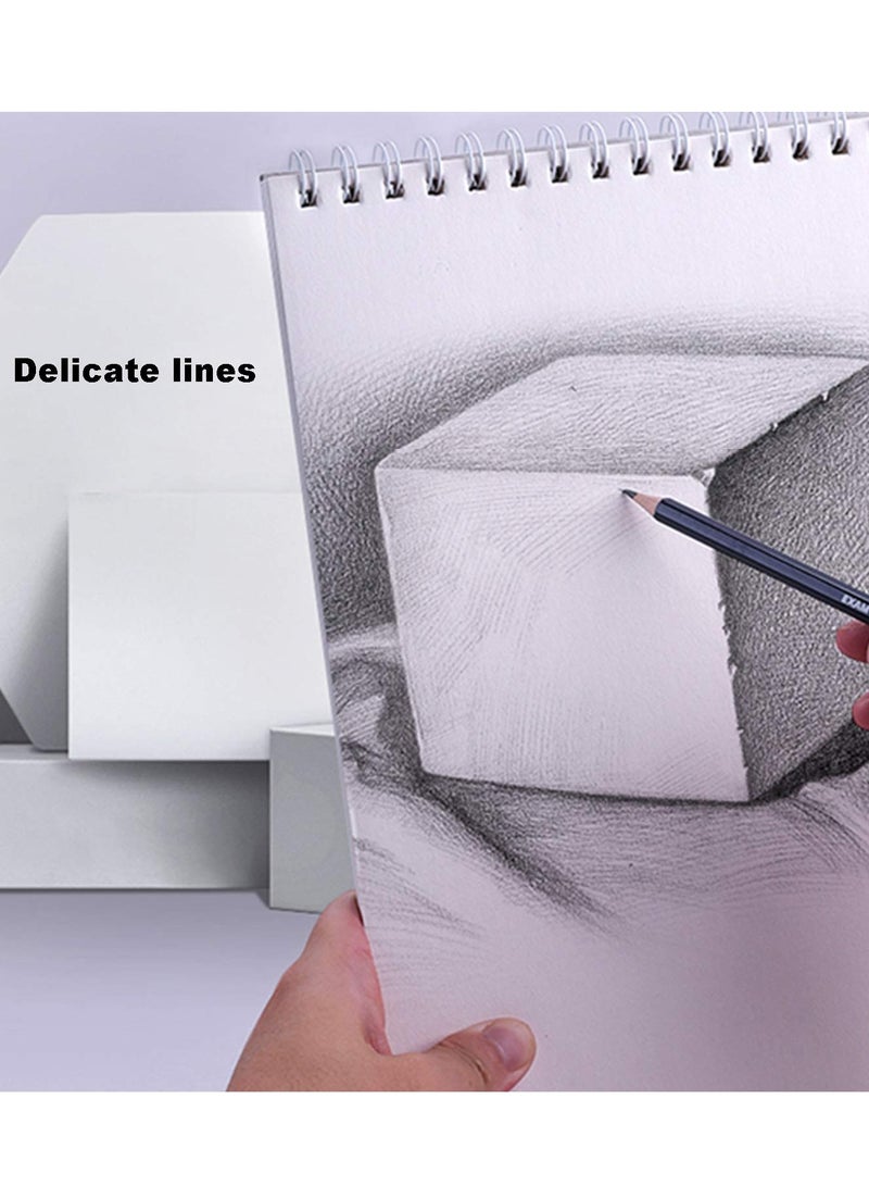 Sketch Book, 8”X11.5” 100 s(110gsm), Spiral Bound Artist Sketch Pad, Durable Acid Free Drawing Paper for Drawing, Painting, Sketching or Doodling, Purple Cover, White Paper - Image 4