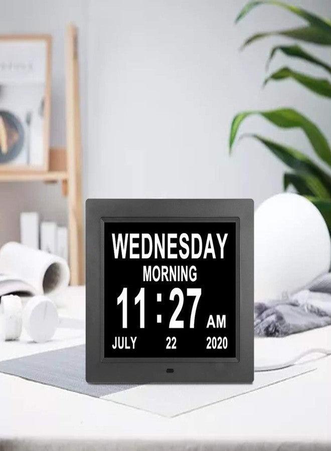ybest Extra Large Day Date Time Digital Day of Week Clock 8 Alarm Option for Seniors Elderly with Impaired Vision Memory Loss Demenita Clocks - Image 4
