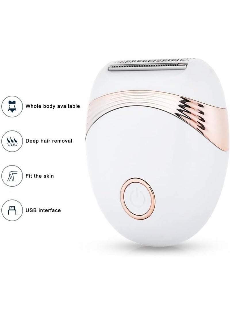 ماكينة ازاله الشعر كهربائية محمولة مقاومة للماء بدون الم، قابلة لاعادة الشحن بمنفذ USB لاسلكية - Image 3