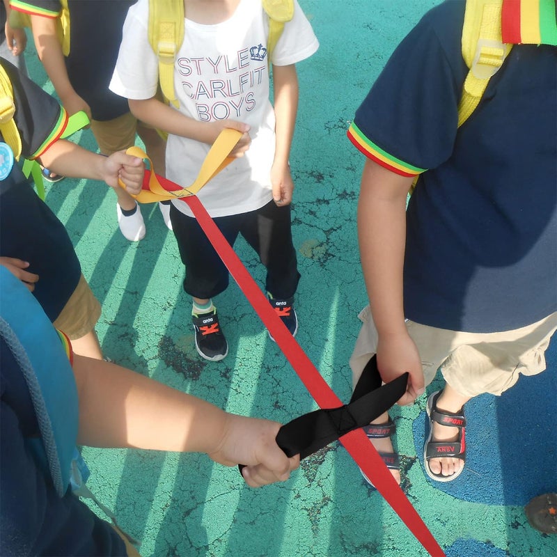 Lainrrew Walking Rope, Colorful Walking Rope with Handles Outdoor Safety Daycare Rope for Preschool Children Daycare School (Red) - Image 5