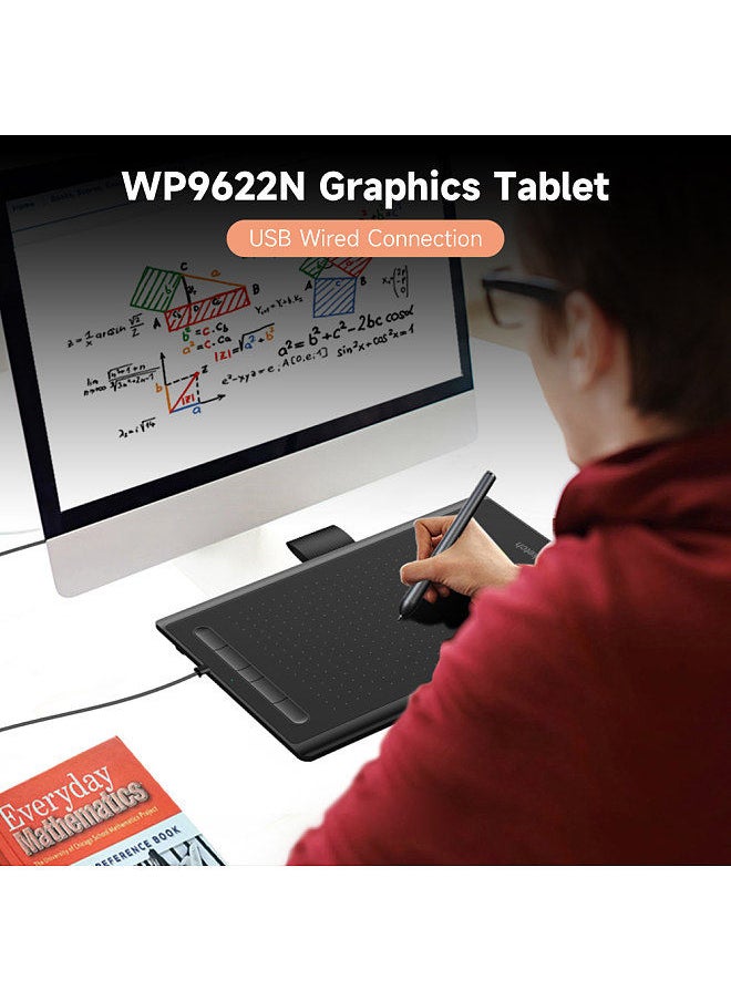 Generic - WP9622N Graphics Tablet Drawing Tablet 8192 Levels Pressure Sensitivity 5080LPI Resolution 230PPS Read Speed USB Connection - Image 1