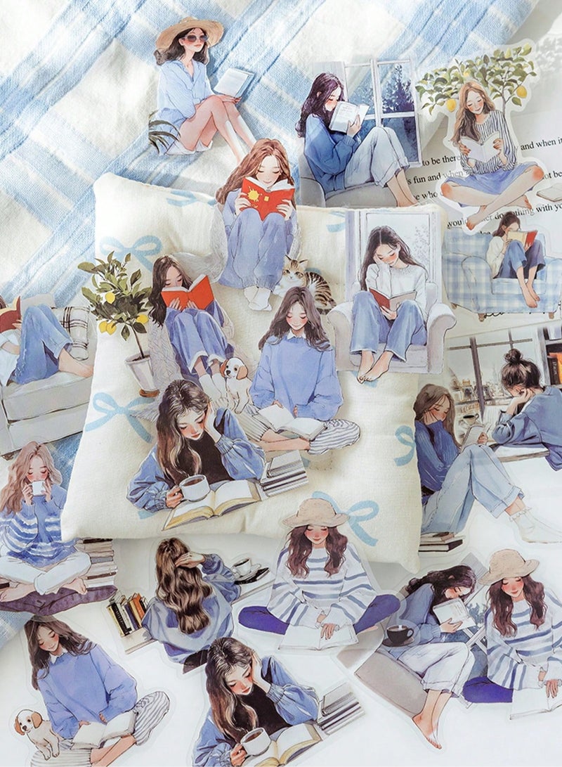 Elegant Feminine Anime-Themed Notebook Stickers – Set of 30 – Perfect for Decorating Notebooks, Journals, Gifts, and Cards - Image 1