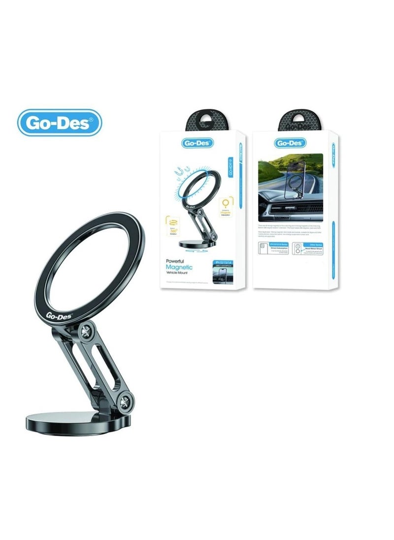GO-DES Go-Des HD-919 Universal Magnetic Bracket Aluminum Alloy Foldable Cell Phone Stand Holder 