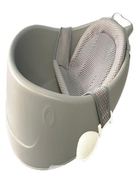 3 in 1 whale-shaped bathtub for children with removable, mildew-resistant soft mesh backing