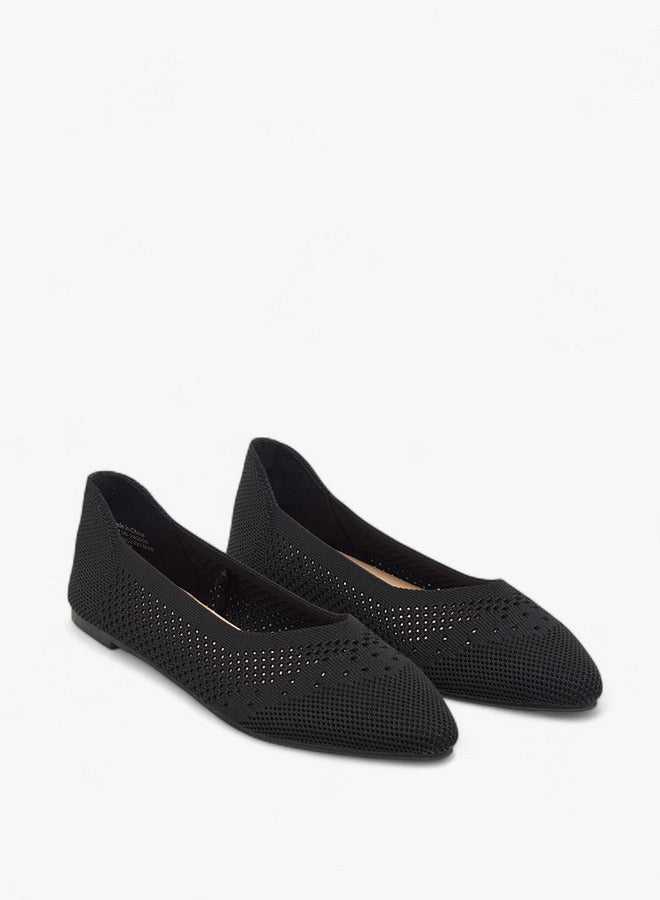 Flora Bella By Shoexpress Women's Cutout Detail Slip-On Ballerina Shoes  - Image 1