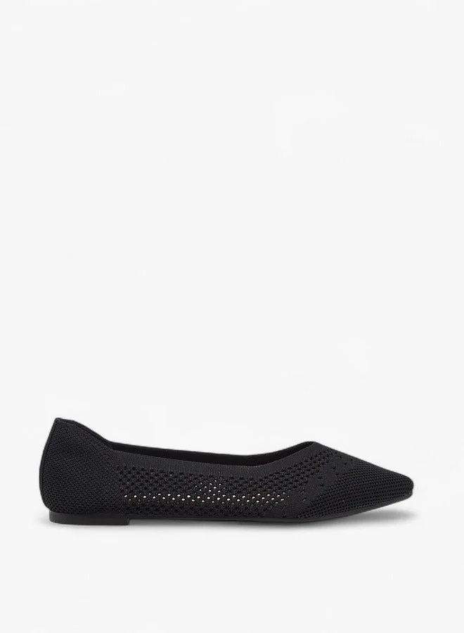 Women's Cutout Detail Slip-On Ballerina Shoes