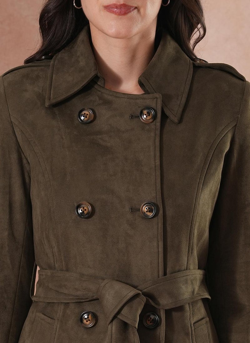 Globus Women Double-Breasted Belted Pea Coat - Image 5