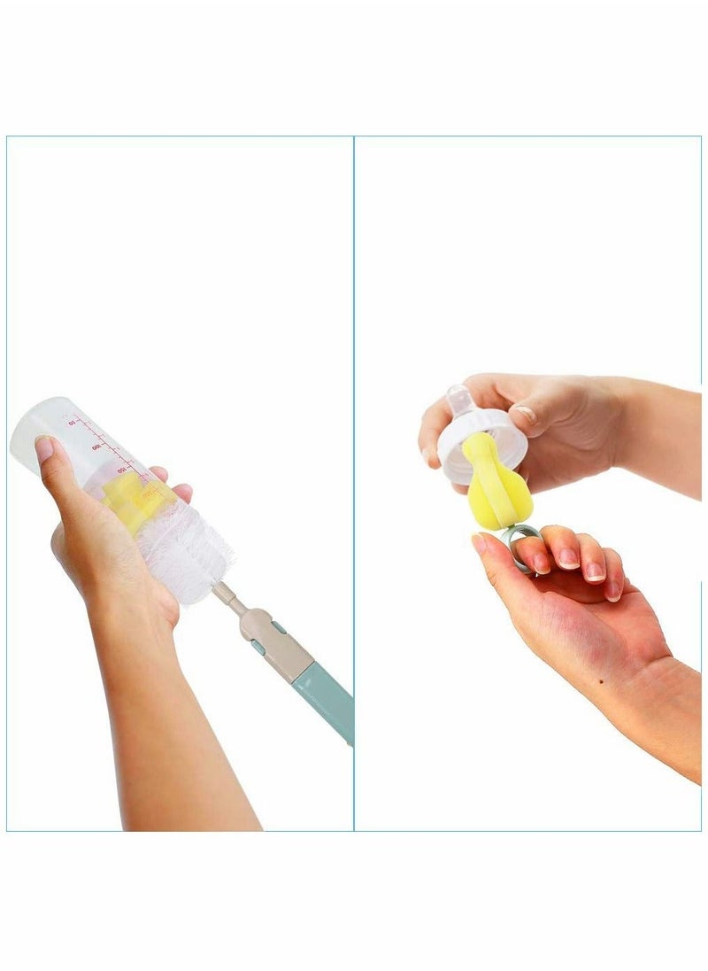 Excefore - Travel Baby Bottle Drying Rack with Bottle Brush, Compact Size with Large Capacity for Working Mom, Visit Families, Friends or Camping with Baby - Image 1