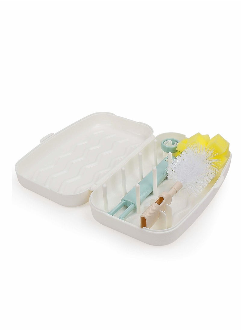 Excefore - Travel Baby Bottle Drying Rack with Bottle Brush, Compact Size with Large Capacity for Working Mom, Visit Families, Friends or Camping with Baby - Image 1