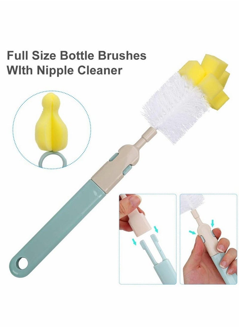Excefore - Travel Baby Bottle Drying Rack with Bottle Brush, Compact Size with Large Capacity for Working Mom, Visit Families, Friends or Camping with Baby - Image 1