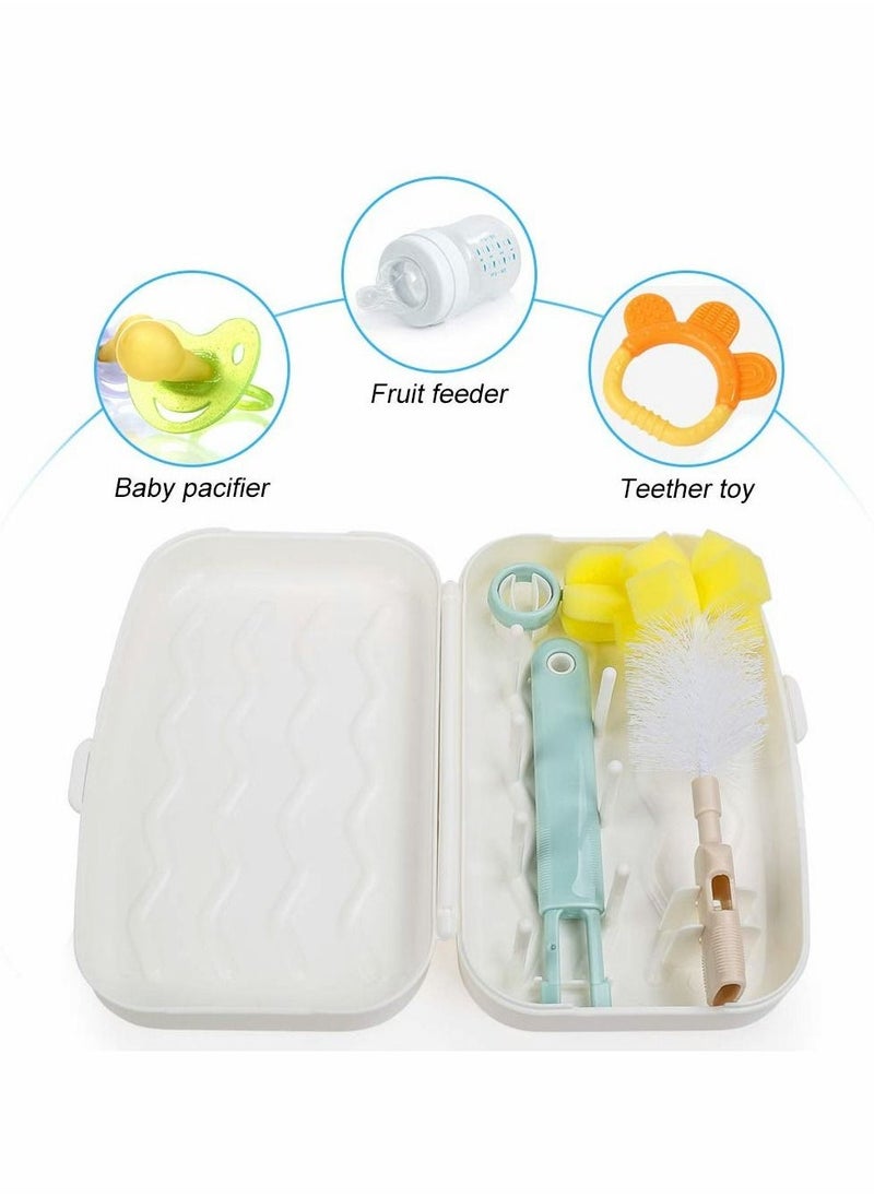 Excefore - Travel Baby Bottle Drying Rack with Bottle Brush, Compact Size with Large Capacity for Working Mom, Visit Families, Friends or Camping with Baby - Image 1