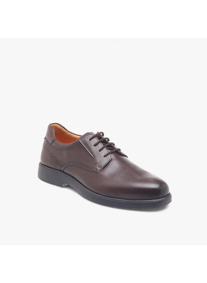 Le Confort Men's Solid Derby Shoes with Lace-Up Closure