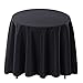 Surmente Tablecloth 120 Inch Round Polyester Table Cloth for Weddings, Banquets, or Restaurants (Black) Ã¢â‚¬Â¦ - Image 2