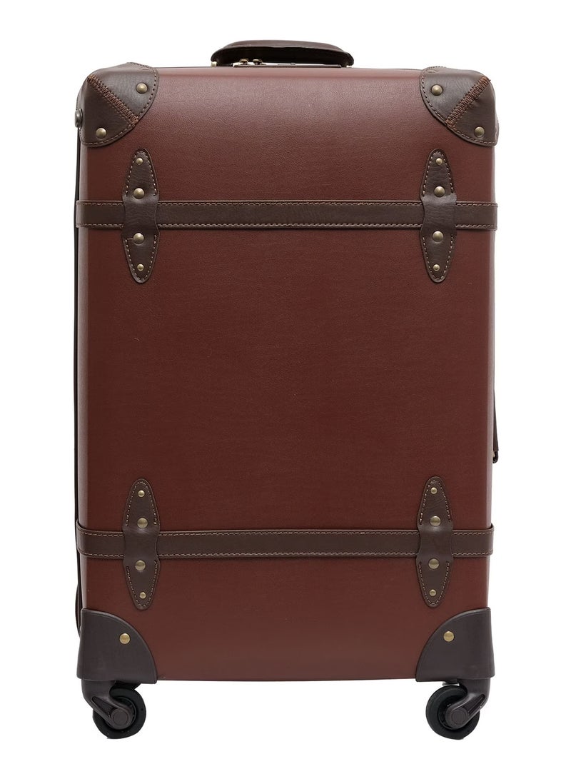 Concept Set of 4 Luxury Vintage-Inspired Premium Hard Shell Luggage Trolley Set with Number Lock 28", 24", 20", and 12.5 Inch  - Image 2