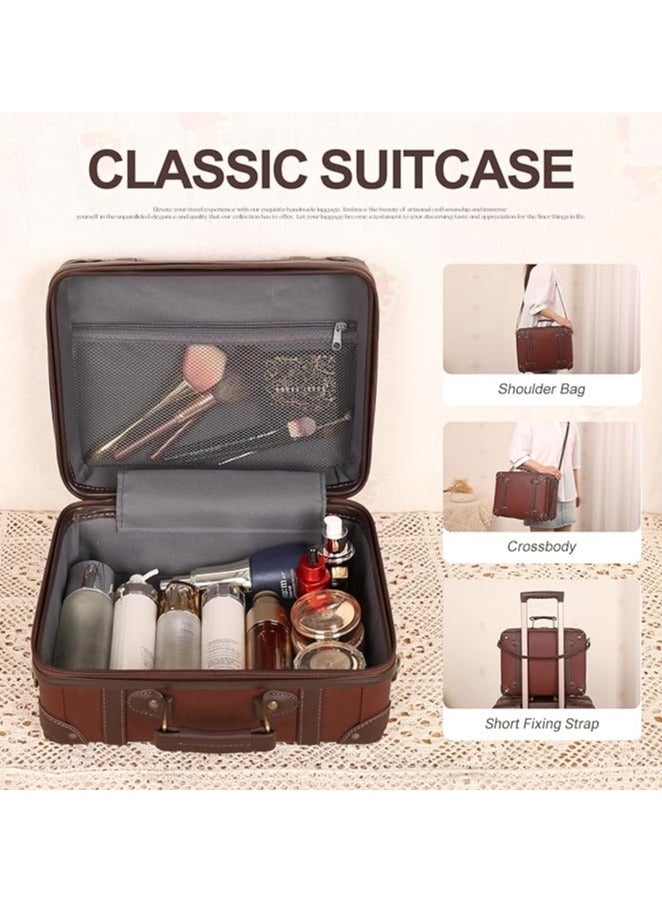 Concept Set of 4 Luxury Vintage-Inspired Premium Hard Shell Luggage Trolley Set with Number Lock 28", 24", 20", and 12.5 Inch  - Image 5