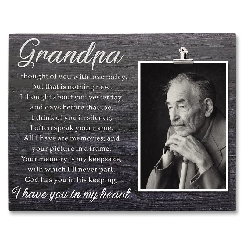ZENNLAB Grandpa Memorial Picture Frame In Memory of Grandpa Memorial Gift for Loss of Grandpa Sympathy Condolence Gift for Grandpa Bereavement