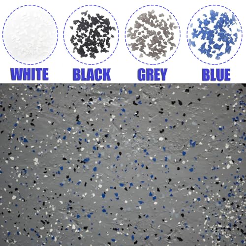 HYPOSFEE Epoxy Floor Flakes 1Lb, Decorative Floor Coating Flakes for Epoxy Flooring, Enhances Interior/Exterior Surfaces Epoxy Flakes for Garages, Basements Blend Decorative Color Chips - Image 3