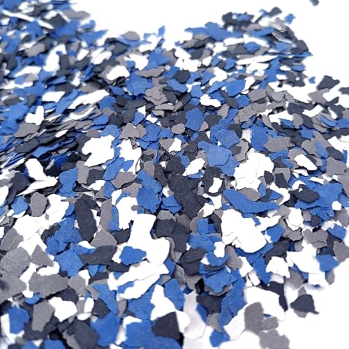HYPOSFEE Epoxy Floor Flakes 1Lb, Decorative Floor Coating Flakes for Epoxy Flooring, Enhances Interior/Exterior Surfaces Epoxy Flakes for Garages, Basements Blend Decorative Color Chips - Image 1