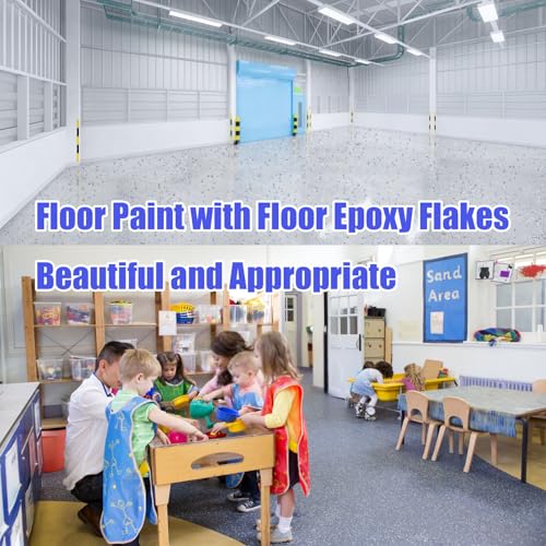HYPOSFEE Epoxy Floor Flakes 1Lb, Decorative Floor Coating Flakes for Epoxy Flooring, Enhances Interior/Exterior Surfaces Epoxy Flakes for Garages, Basements Blend Decorative Color Chips - Image 5