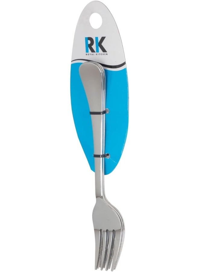 RAJ RK Stainless Steel Dessert Fork 3Pc Pack - Venetian, RK0101, Sweet Fork, Pastry Fork, Dessert Utensil - Image 1