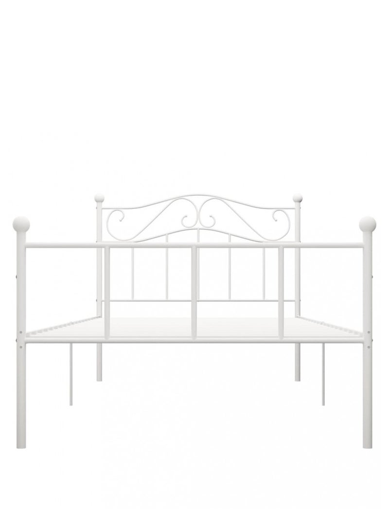 NZONE STORE Beautiful metal bed for two people || white  - Image 5