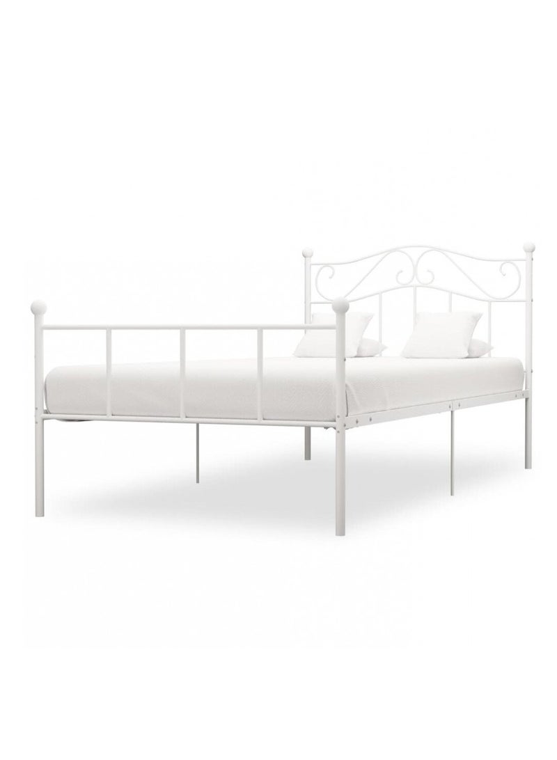 NZONE STORE Beautiful metal bed for two people || white  - Image 4