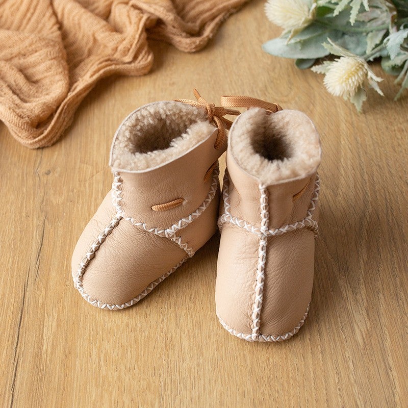 Sarebaby Organic Leather Baby Boots Baby Booties  - Image 1