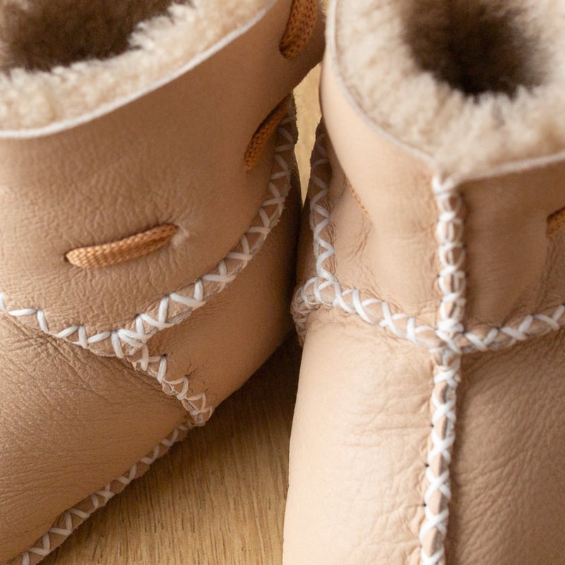 Sarebaby Organic Leather Baby Boots Baby Booties  - Image 4