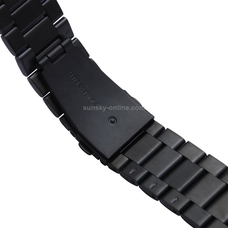 For Apple Watch 38mm Classic Buckle Steel Watch Band Replacement, Only Used in Conjunction with Connectors ( S-AW-3291 )(Black)