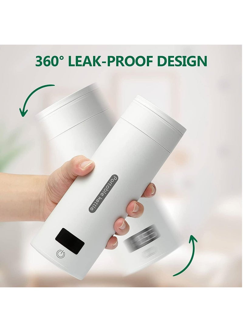 Arabest غلاية شاي كهربائية صغيرة للسفر سعة 500 مل، غلاية قهوة صغيرة محمولة للسفر، مع 4 إعدادات مسبقة متغيرة، غلاية مياه ساخنة شخصية 304 من الفولاذ المقاوم للصدأ مع إيقاف تلقائي وحماية من الغليان الجاف - Image 2