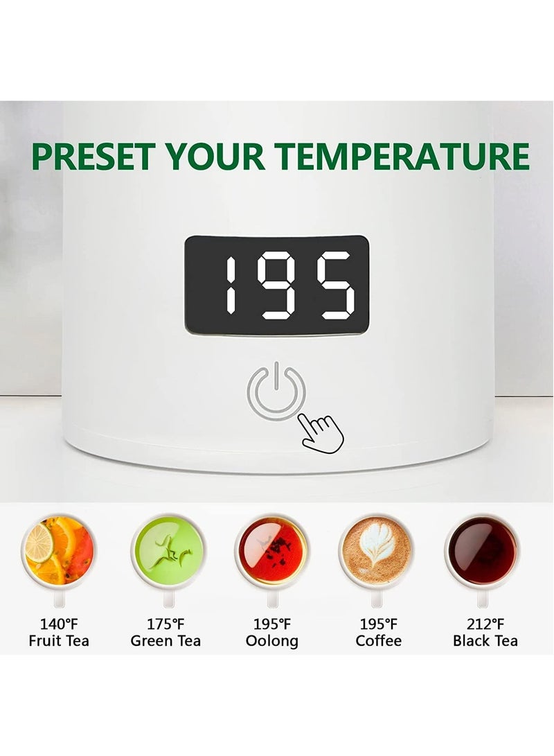 Arabest غلاية شاي كهربائية صغيرة للسفر سعة 500 مل، غلاية قهوة صغيرة محمولة للسفر، مع 4 إعدادات مسبقة متغيرة، غلاية مياه ساخنة شخصية 304 من الفولاذ المقاوم للصدأ مع إيقاف تلقائي وحماية من الغليان الجاف - Image 3