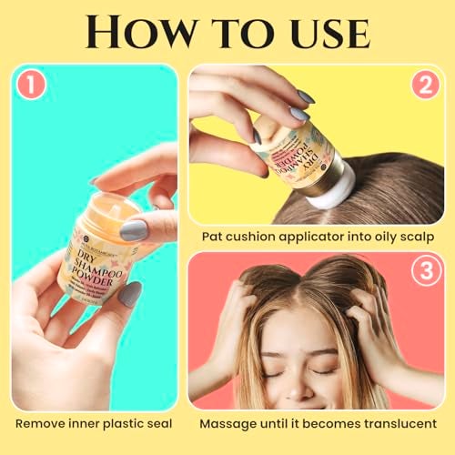 Nuva Botanicals Non Aerosol Dry Shampoo Powder with Biotin - Lavender Extract and Korean Ginseng - Volumizing Travel Size (0.42 oz) - Gifts for Her - Image 2