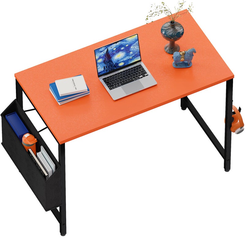 Pamray 32 Inch Computer Desk for Small Spaces with Storage Bag, Home Office Work Desk with Headphone Hook, Small Office Desk Study Writing Table - Image 1