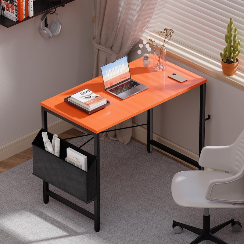 Pamray 32 Inch Computer Desk for Small Spaces with Storage Bag, Home Office Work Desk with Headphone Hook, Small Office Desk Study Writing Table - Image 2