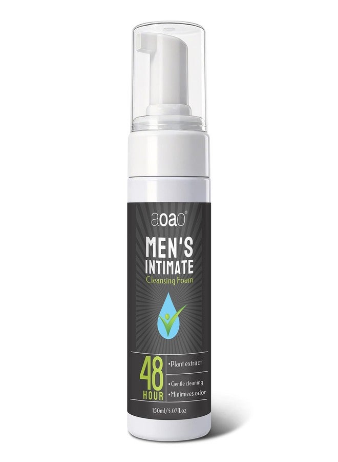 AOAO Men's Intimate Wash Cleansing Foam for Odor & Itch Control, pH Balance Body Wash For Men, Herbal Infused, Gentle Cleanser For Ball Sensitive Skin, Soothes Refreshes & Controls Bad Odor, 5 FlOz - Image 1