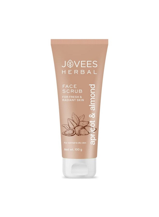 Jovees Herbal Apricot & Almond Face Scrub With Almond, Apricot & Wheatgerm Oil | For Normal To Dry Skin | Gently Removes Dead Skin Cells | Reduces Pigmentation (100Gm) - Image 1