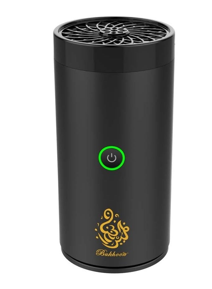 بخور USB Type-C Rechargeable Mini Incense Burner for Car - Portable Electric Bukhoor Diffuser in Black - Image 2