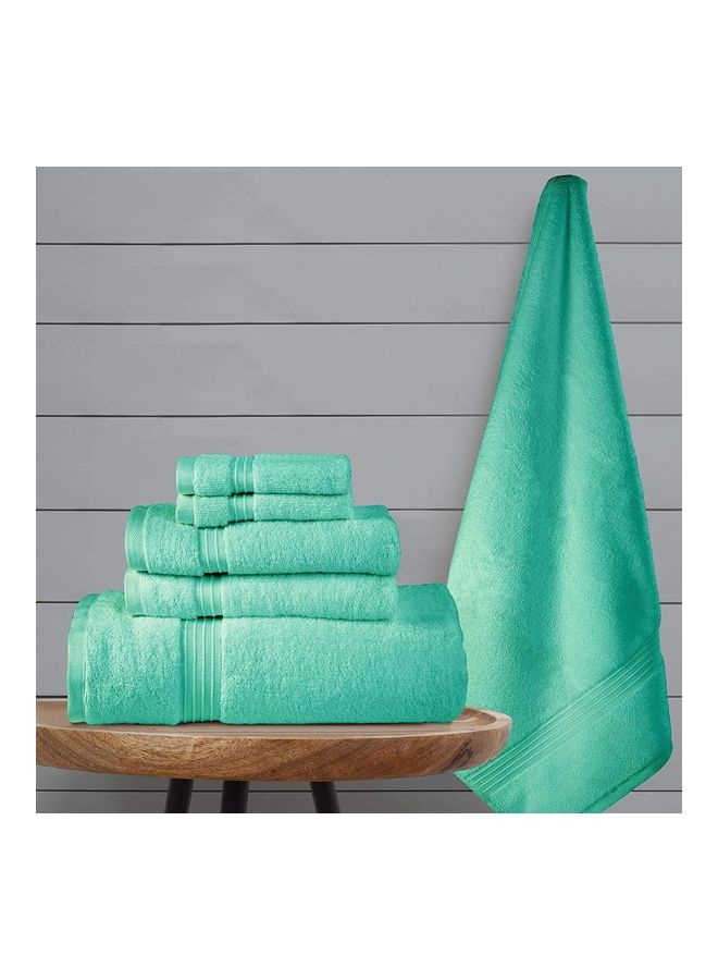 Bliss Casa 6-Piece Towel Set, 100% Combed Cotton 550 GSM Superior Quality, Quick Dry Highly Absorbent Thick Bathroom Soft Hotel Towels for Bath And Spa, Towel Set Includes 2 Bath Towels (70x140 cm), 2 Hand Towels (40x70 cm), 2 Washcloths (30x30 cm) Mint 70x140cm - Image 5