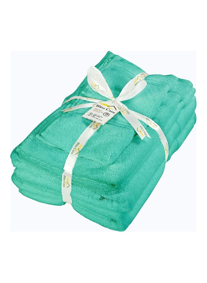 Bliss Casa 6-Piece Towel Set, 100% Combed Cotton 550 GSM Superior Quality, Quick Dry Highly Absorbent Thick Bathroom Soft Hotel Towels for Bath And Spa, Towel Set Includes 2 Bath Towels (70x140 cm), 2 Hand Towels (40x70 cm), 2 Washcloths (30x30 cm) Mint 70x140cm - Image 2