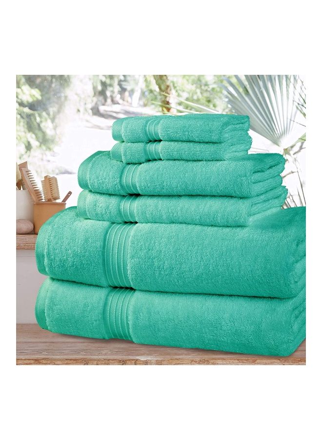 Bliss Casa 6-Piece Towel Set, 100% Combed Cotton 550 GSM Superior Quality, Quick Dry Highly Absorbent Thick Bathroom Soft Hotel Towels for Bath And Spa, Towel Set Includes 2 Bath Towels (70x140 cm), 2 Hand Towels (40x70 cm), 2 Washcloths (30x30 cm) Mint 70x140cm - Image 3