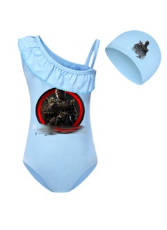 MQD Black Myth Goku Girls' One Piece Swimsuit And Cap Set 