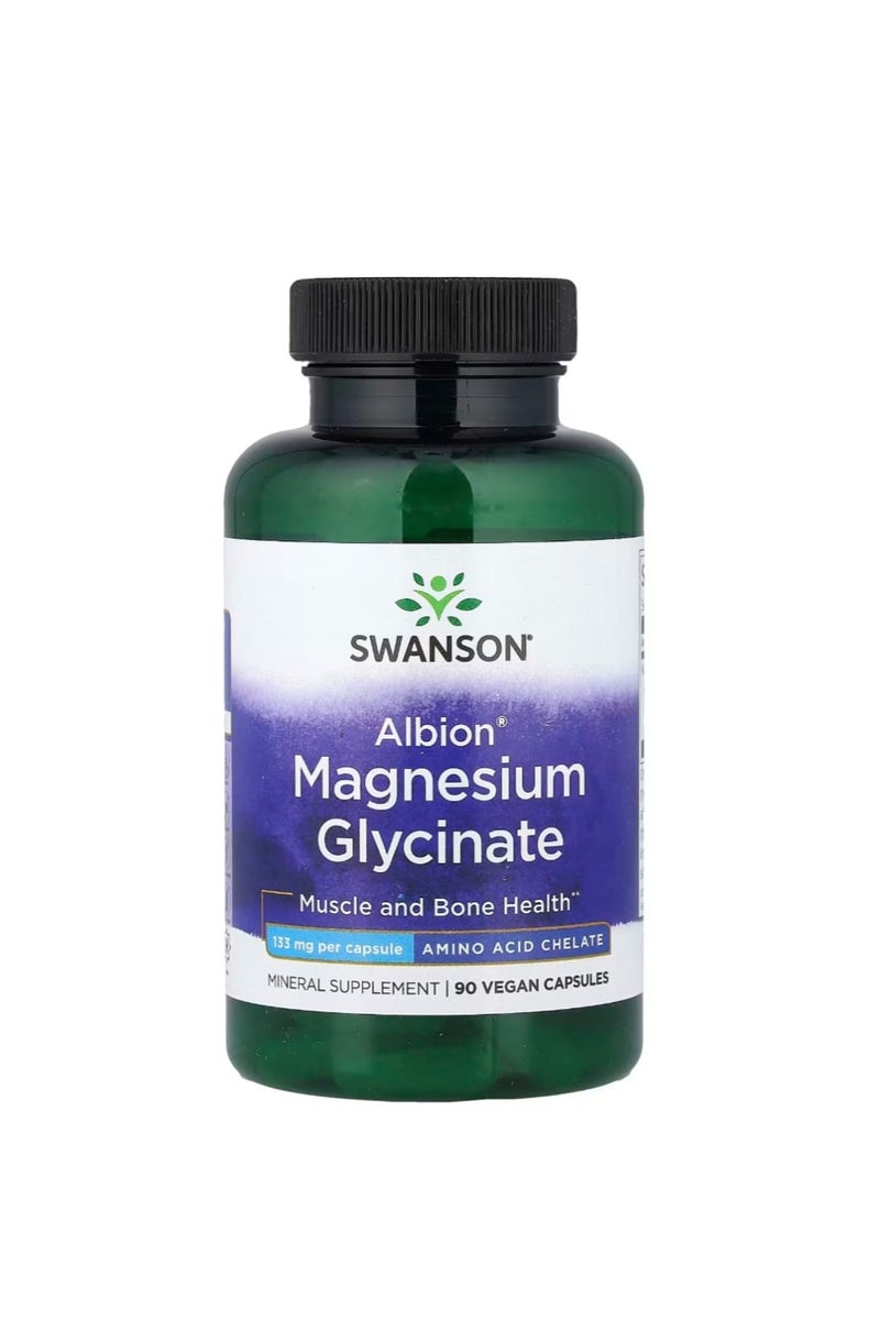 سوانسون ألبيون جليسينات المغنيسيوم 133 ملغ 90 كبسولة نباتية - Image 1