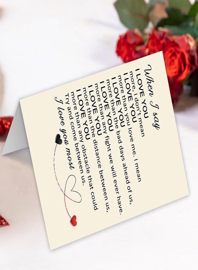 ATTLVV "I Love You More Romantic Card for Him & Her - Anniversary, Birthday, or Just Because Greeting Card for Husband, Wife, Boyfriend, Girlfriend, Valentines Day Card - Image 3