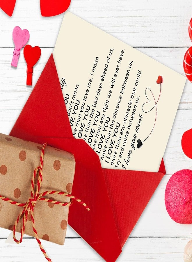 ATTLVV "I Love You More Romantic Card for Him & Her - Anniversary, Birthday, or Just Because Greeting Card for Husband, Wife, Boyfriend, Girlfriend, Valentines Day Card - Image 5