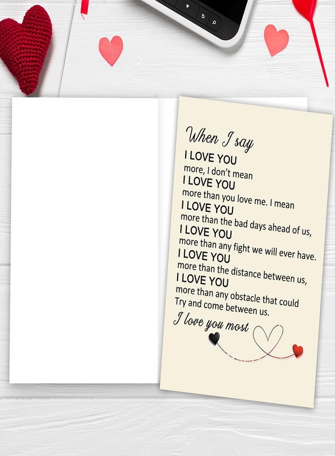 ATTLVV "I Love You More Romantic Card for Him & Her - Anniversary, Birthday, or Just Because Greeting Card for Husband, Wife, Boyfriend, Girlfriend, Valentines Day Card - Image 4