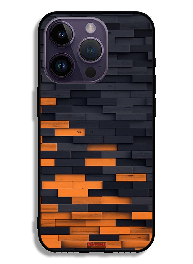 Tolwak Apple iPhone 14 Pro Protective Case Wooden Wall - Image 2