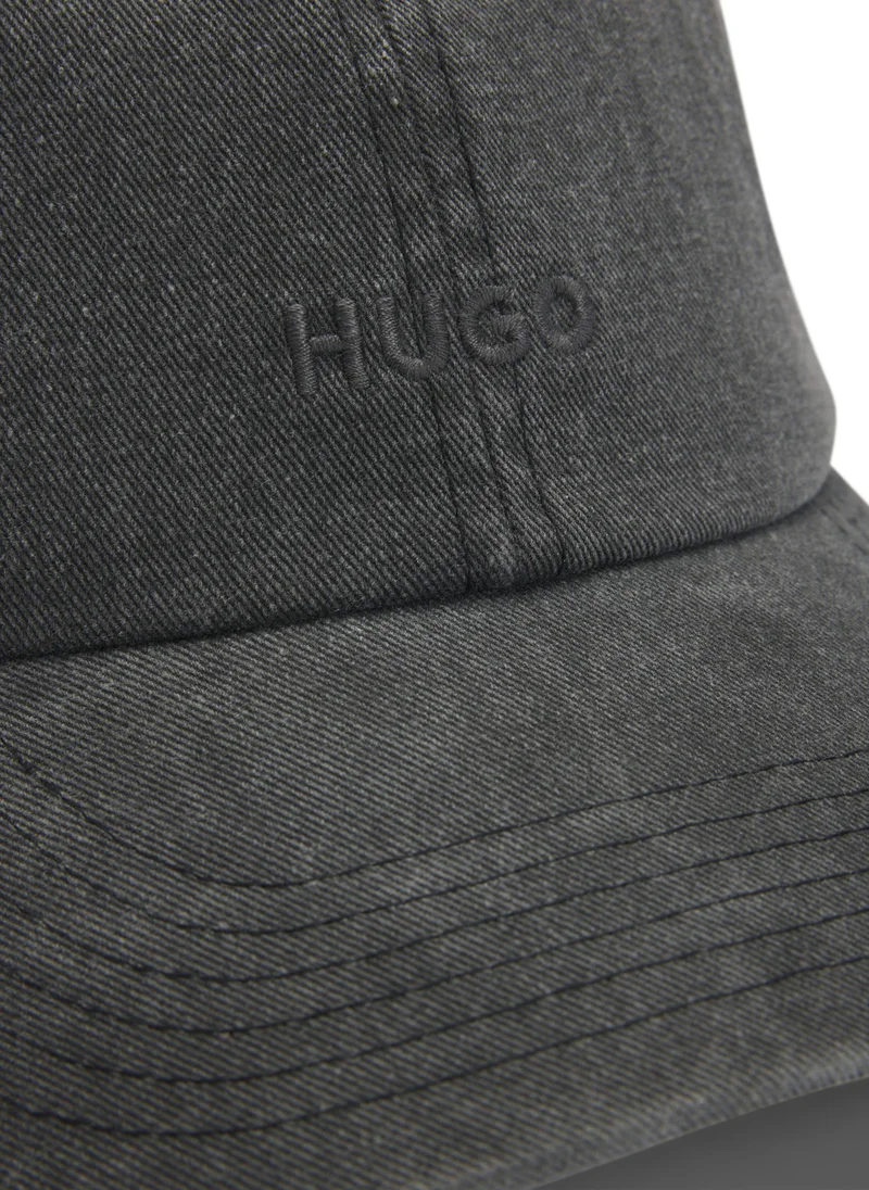 HUGO Cotton-twill 6-panel cap with embroidered logo