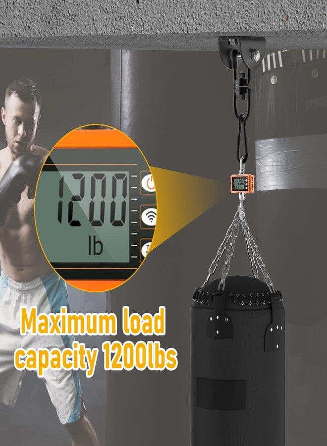Eapele Hammock Hanging Kit, 1200 lb Capacity Heavy Duty Ceiling Hooks, 360° Swivel Swing Set Hanger for Hammock Chairs, Tree Swings, Yoga Swings, Heavy Bag Mount Supports Sandbag & Punching Bag - Image 3