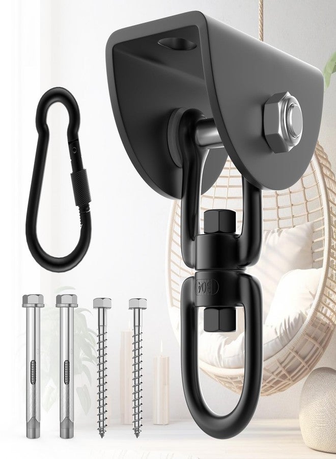 Eapele Hammock Hanging Kit, 1200 lb Capacity Heavy Duty Ceiling Hooks, 360° Swivel Swing Set Hanger for Hammock Chairs, Tree Swings, Yoga Swings, Heavy Bag Mount Supports Sandbag & Punching Bag - Image 1